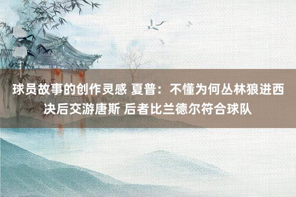 球员故事的创作灵感 夏普：不懂为何丛林狼进西决后交游唐斯 后者比兰德尔符合球队